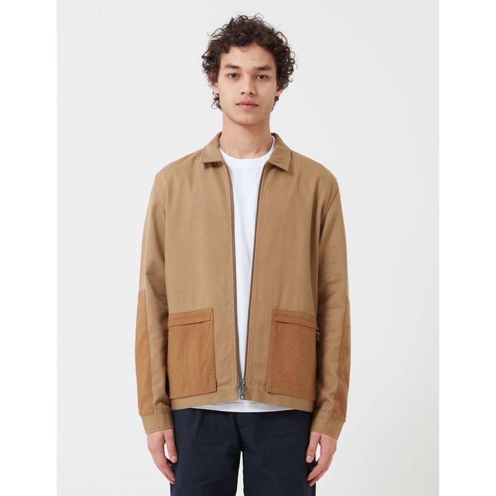 Folk Overlay Panelled Cotton-Twill Chore Jacket - Like New